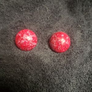 Avon Red Speckled Pierced earrings